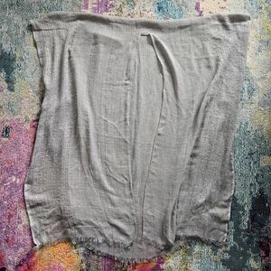 Lightweight Gray Sequin Oversized Open Front Shawl